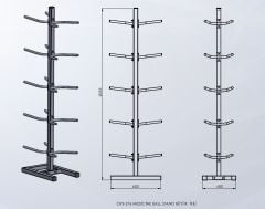 Medicine Ball Stand Büyük İkili Yan Görünüm