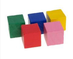 Ahşap Küp Seti 12 'Li (5X5 Cm) Yan Görünüm