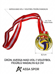 AVESSA MAD-VOL-1 VOLEYBOL FİGÜRLÜ MADALYA 6,5 CM