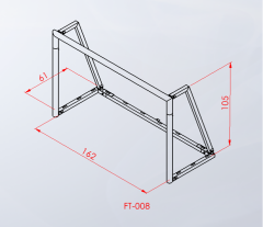 ASSA SPOR Mini Futbol Kalesi 100×160 cm (Çift) Genel Görünüm