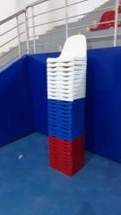 Plastik Tribün Koltuğu Kırmızı Yan Görünüm