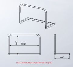MİNİ FUTBOL KALESİ 80*120 CM (TEK)
