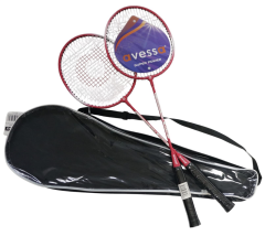 AVESSA BST-100 RED BADMİNTON RAKET SET KIRMIZI