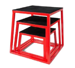 AVESSA PYLO-BOX-200 CROSFİT SEHPA SETİ KIRMIZI 30-45-60 CM
