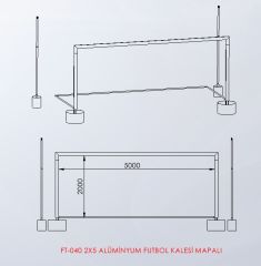 ASSA SPOR 2X5 Alüminyum Futbol Kalesi Mapalı - Futbol Kalesi Üretimi