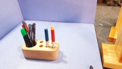 Ahşap Kalemlik Tip-1 (Çam) Yan Görünüm