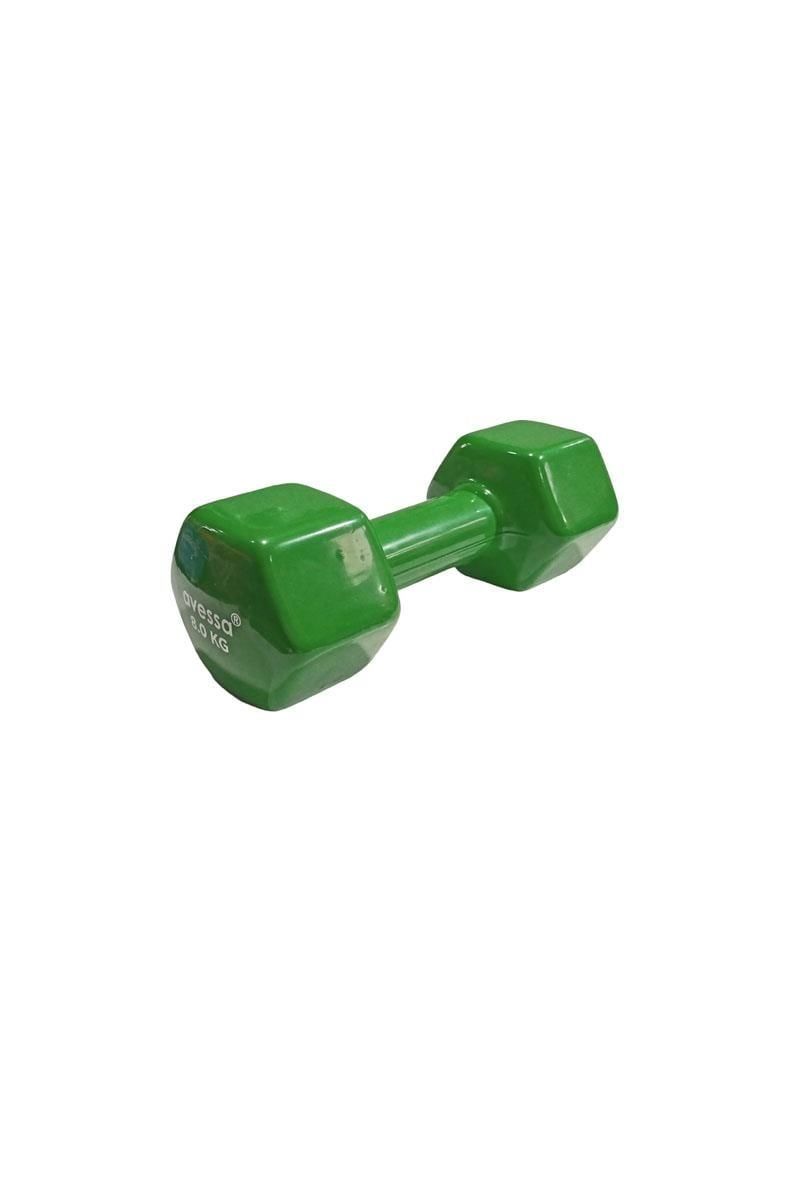 Avessa 8 Kg Vinly Kaplama Pvc Yeşil Dambıl - Profesyonel Dambıl | ASSA SPOR