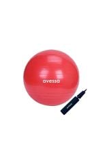 Avessa Pilates Topu 65 Cm Kırmızı Pompalı - Profesyonel Pilates Topu | ASSA SPOR