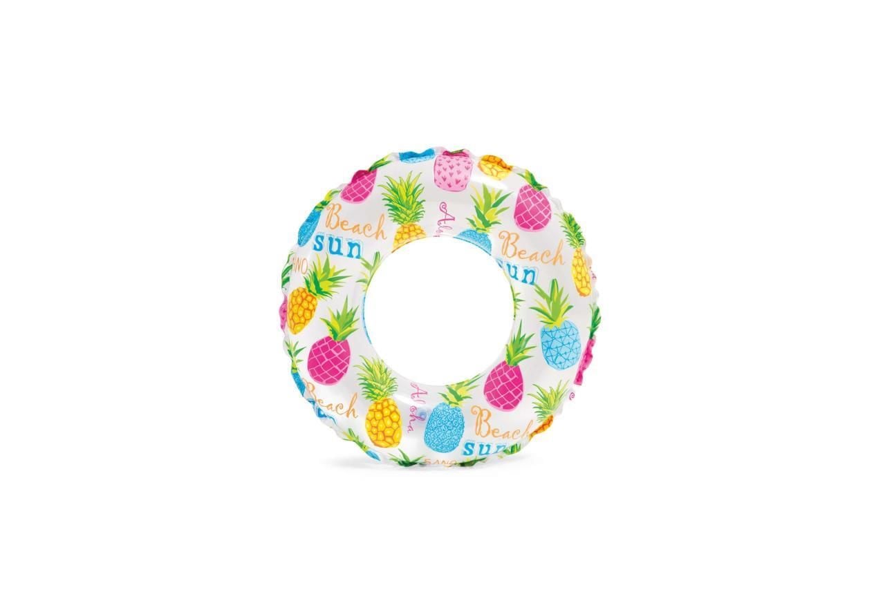 Intex 59230 Sevimli Ananas Desenli Simit 51 Cm - Şişme Havuz/Yüzme Ürünü | ASSA SPOR