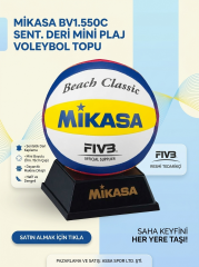 MİKASA BV1.550C SENT. DERİ MİNİ PLAJ VOLEYBOL TOPU