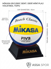 MİKASA BV1.550C SENT. DERİ MİNİ PLAJ VOLEYBOL TOPU