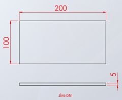 Standart Jimnastik Minderi 100X200X5 Cm Siyah Yan Görünüm