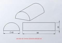 YARIM SİLİNDİR MİNDER 40