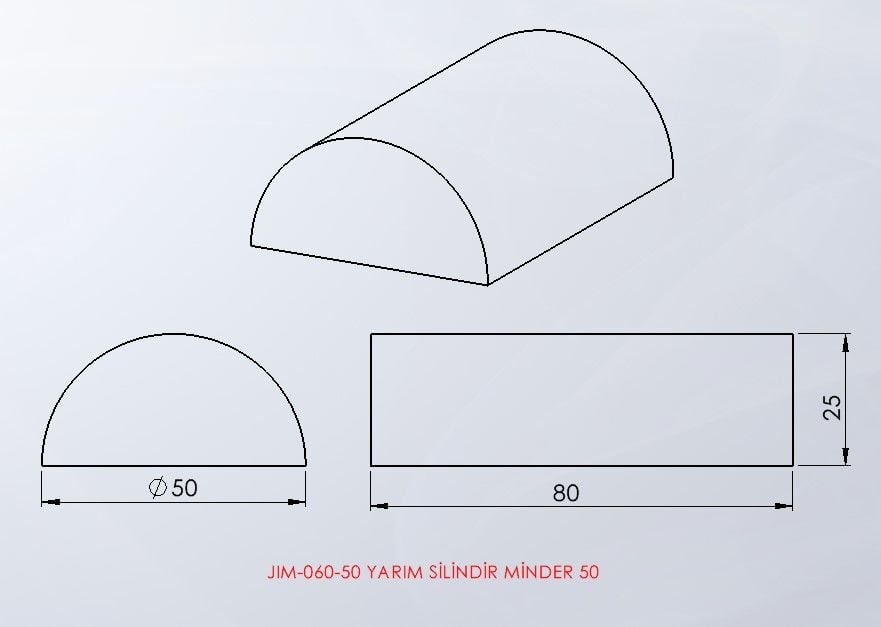 ASSA SPOR Yarım Silindir Minder 50 - Jimnastik Minderi Üretimi