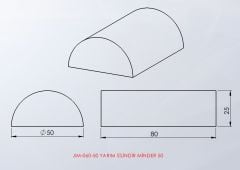 ASSA SPOR Yarım Silindir Minder 50 - Jimnastik Minderi Üretimi