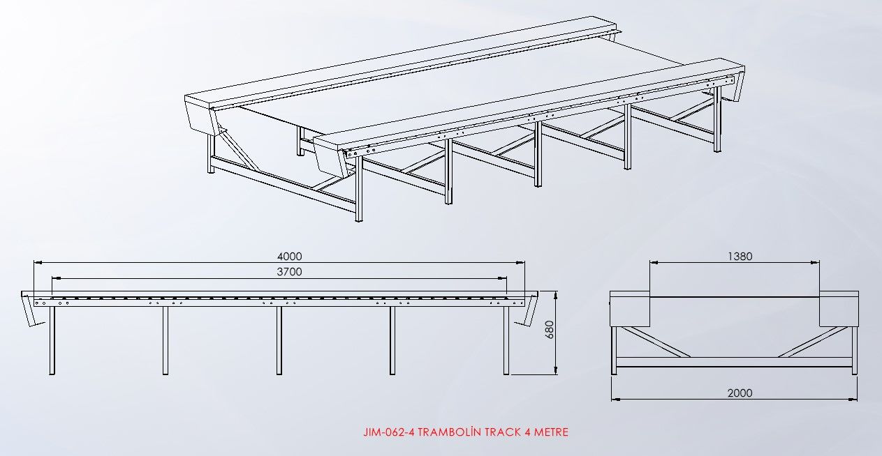 ASSA SPOR Trambolin Track 4 Metre - Trambolin Üretimi