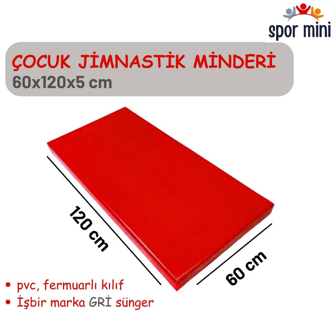 ASSA SPOR Jimnastik Minderi Kırmızı 60X120 - Jimnastik Minderi Üretimi