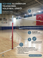 VLY-046 ALUMİNYUM TELESKOBİK VOLEYBOL DİREĞİ