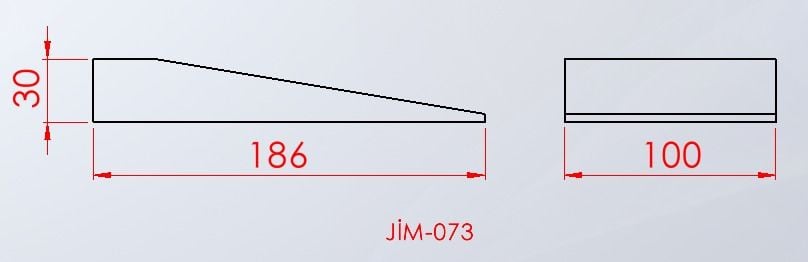 JİM-073 Takla minderi teknik ölçü çizimi