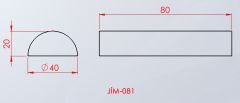 YARIM SİLİNDİR MİNDER 40x20x80 cm