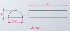 YARIM SİLİNDİR MİNDER 50x25x80 cm