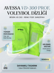 AVESSA VD-300 PROF.VOLEYBOL DİZLİĞİ-XS SİYAH,FOS,SARI (30)