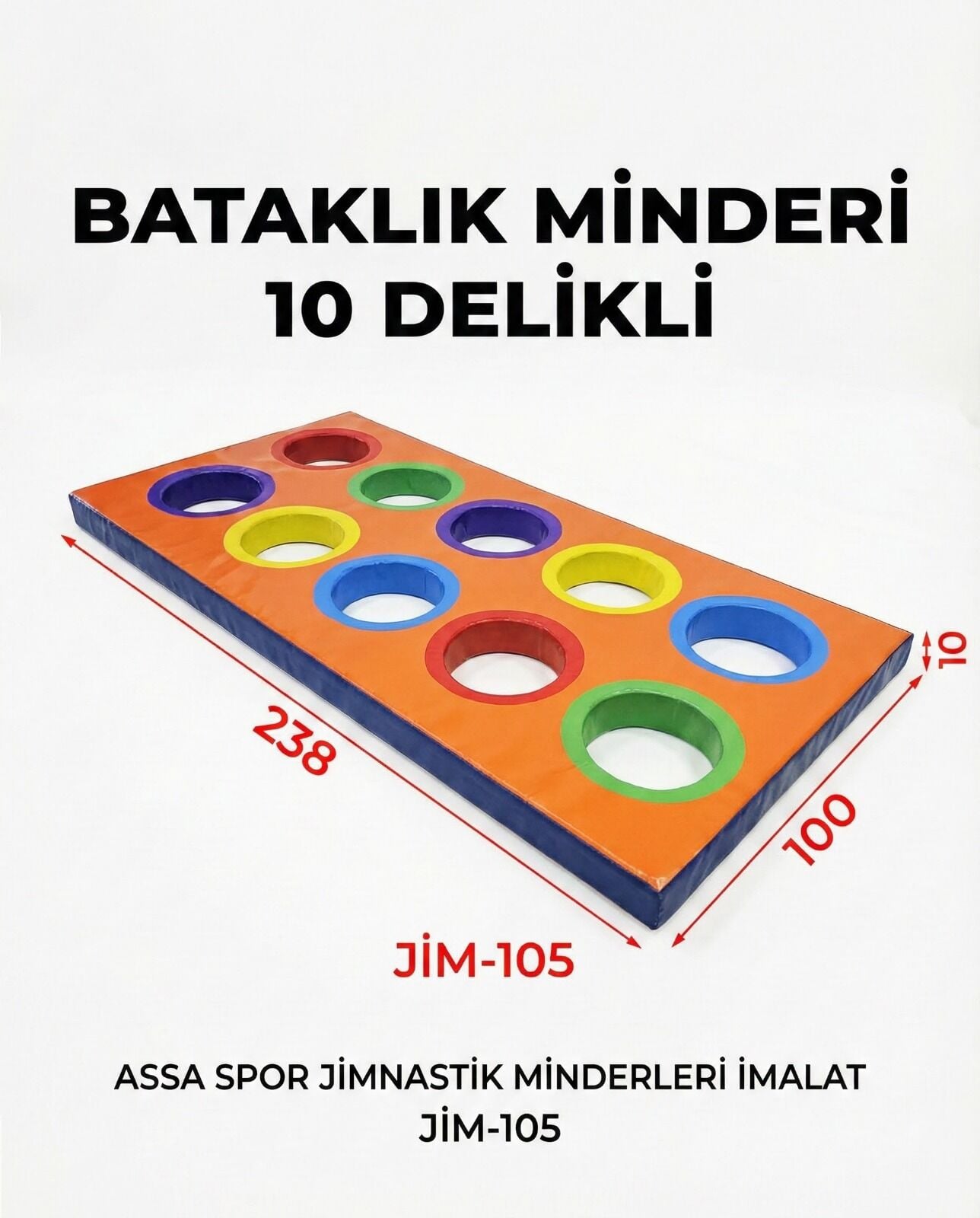 ASSA SPOR Bataklık Minderi 10 Delikli - Jimnastik Minderi Üretimi