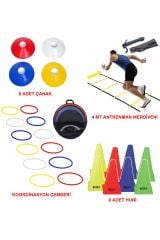ASSA SPOR Avessa Antrenman Seti 29 Parça Çanak 8'Li Huni 8'Li Koordinasyon Çemberi 12'Li Ant Merdiveni 1 Adet - Spor Ekipmanı Üretimi