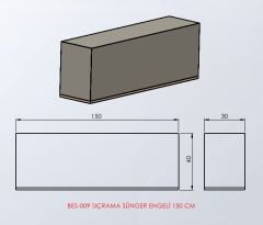 SIÇRAMA SÜNGER ENGELİ 150 CM