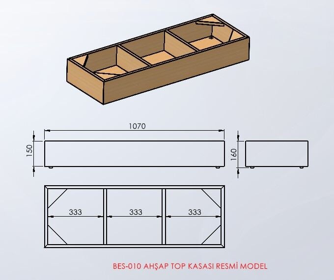 AHŞAP TOP KASASI RESMİ MODEL