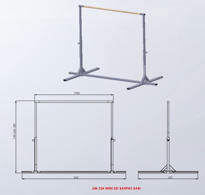 ASSA SPOR Mini Set Barfiks Barı - Barfiks Aleti Üretimi