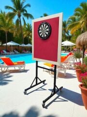 Villa Tipi Ayaklı Dart Standı AKT-038 | Tekerlekli Dart Sehpası | ASSA SPOR