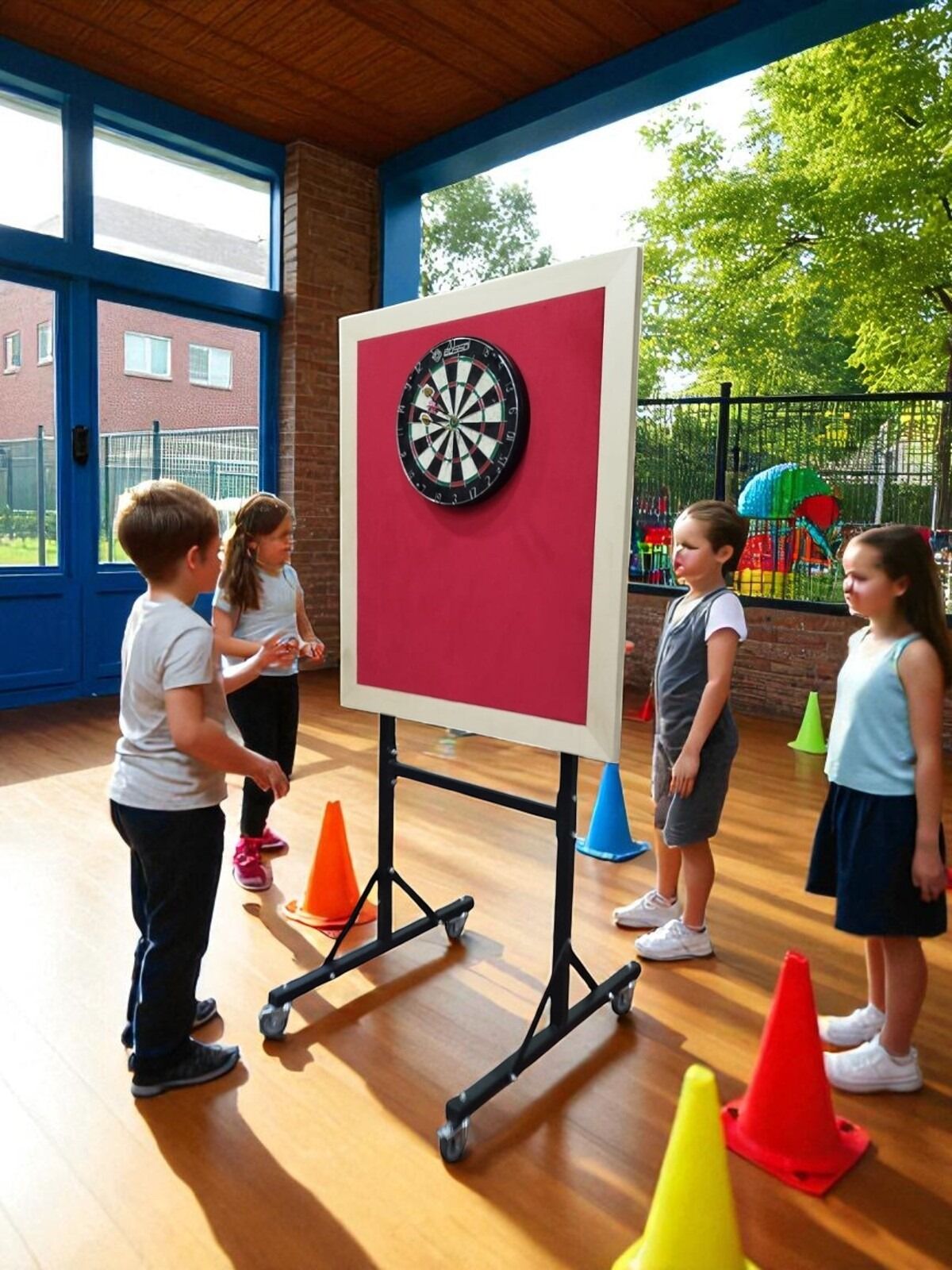 Villa Tipi Ayaklı Dart Standı AKT-038 | Tekerlekli Dart Sehpası | ASSA SPOR