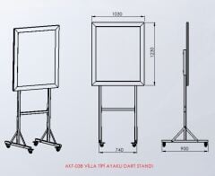 Villa Tipi Ayaklı Dart Standı