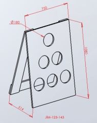 Top Atma Puanlı Kırmızı Teknik Çizim