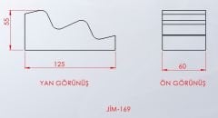 Eğimli Dalga Minderi Yan Görünüm
