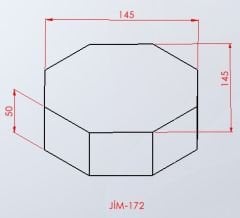 Büyük Orta Blok Ada Minderi Yan Görünüm