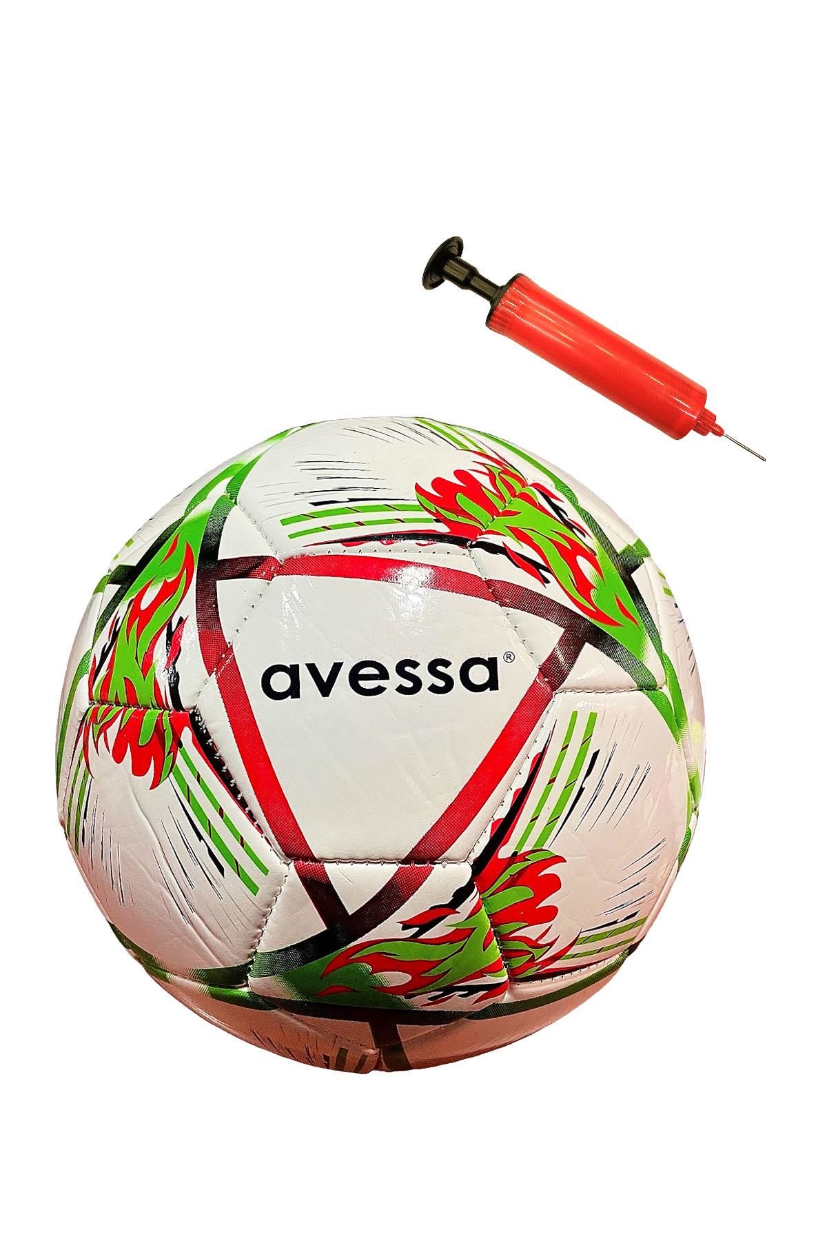 Avessa Ft150-100Yb Futbol Topu Yeşil-Beyaz 3 Astar Pompalı - Profesyonel Futbol Topu | ASSA SPOR