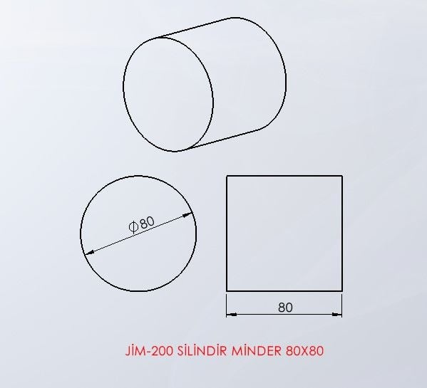 SİLİNDİR MİNDER 80X80 cm