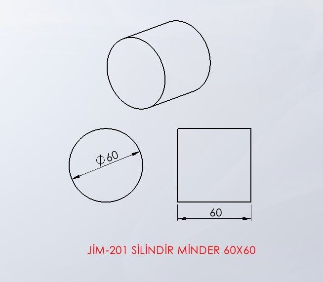 SİLİNDİR MİNDER 60X60 cm