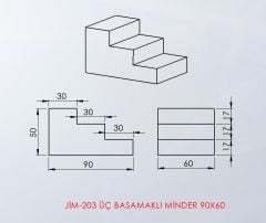 ASSA SPOR Üç Basamaklı Minder 90X60 Cm - Jimnastik Minderi Üretimi