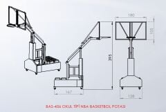 Okul Tipi Nba Basketbol Potası 105x180