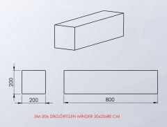 DİKDÖRTGEN MİNDER 20x20x80 CM