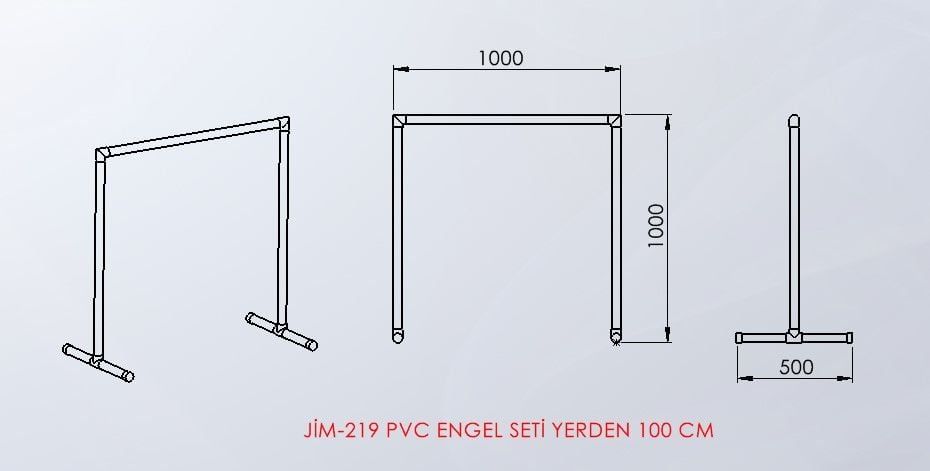 PVC ENGEL SETİ YERDEN 100 CM