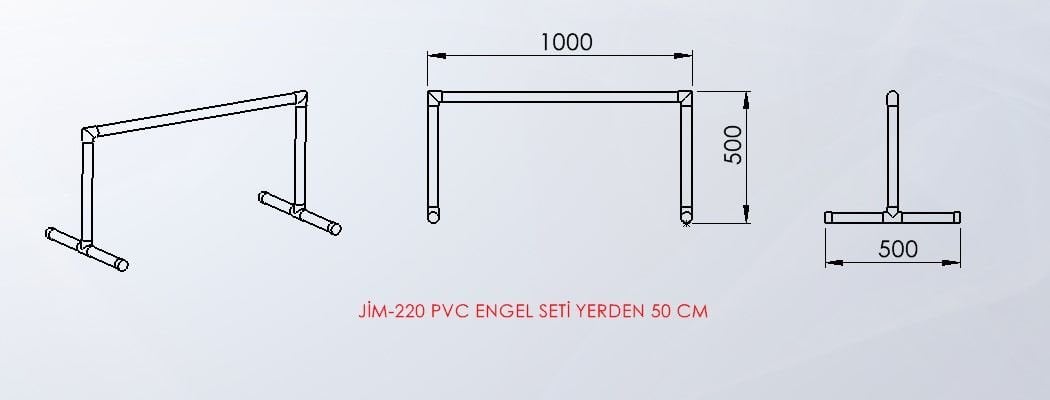 PVC ENGEL SETİ YERDEN 50 CM