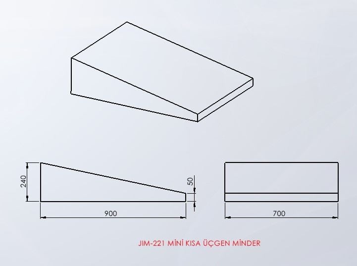 ASSA SPOR Mini Kısa Üçgen Minder - Jimnastik Minderi Üretimi