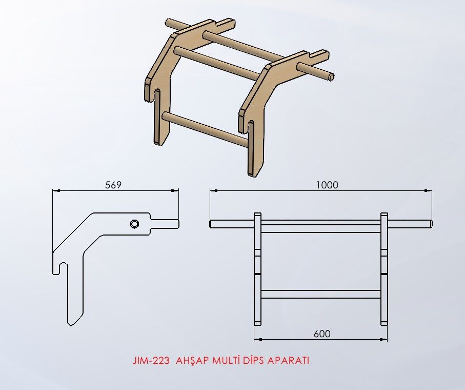 AHŞAP MULTİ DİPS APARATI