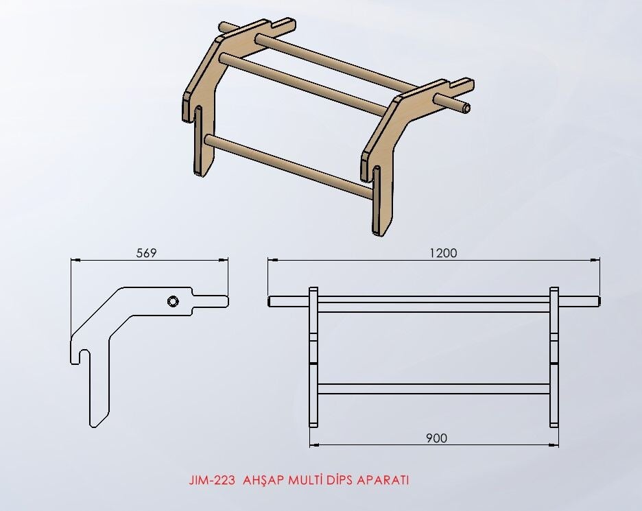 Ahşap Multi Dips Aparatı