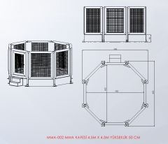 Mma Kafesi 4.5M X 4.5M Yükseklik 50 Cm Spor Salonu Kurulum Örneği