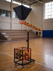 ASSA SPOR sepetli voleybol smaç atma makinası, voleybol antrenman ekipmanı